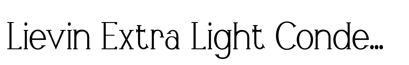 Lievin Extra Light Condensed